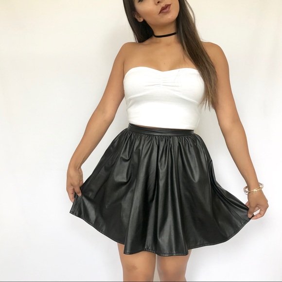 Decree Dresses & Skirts - • Leather Skater Skirt •